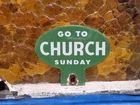 VINTAGE RELIGIOUS PORCELAIN SIGN OLD CHURCH TAG TOPPER BIBLE GOD JESUS LORD PRAY