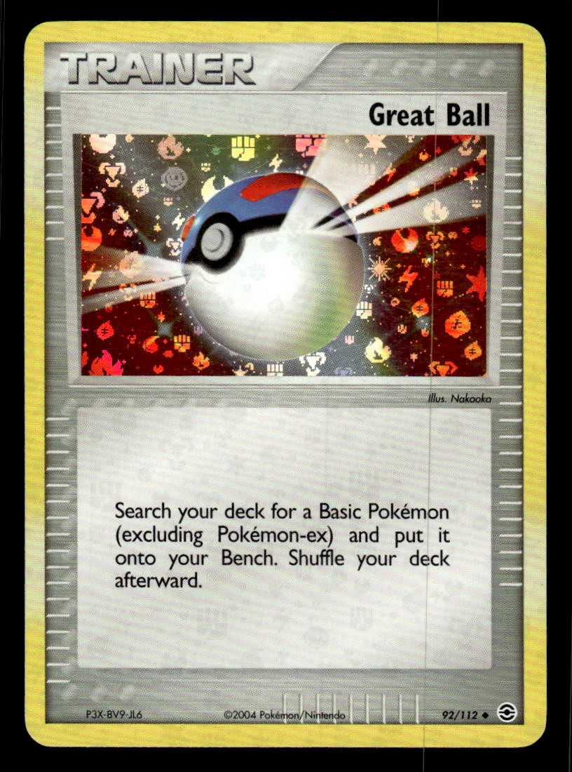 Pokemon TCG FireRed LeafGreen #92/112 Great Ball Reverse DMG