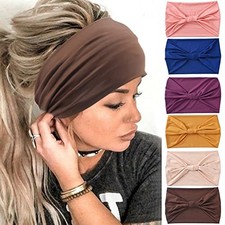 Yeshan Wide Headbands for Women No Slip African Boho No5 light colors 6 pcs 