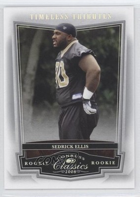 2008 Donruss Classics Timeless Tributes Silver /100 Sedrick Ellis Rookie RC 9ap
