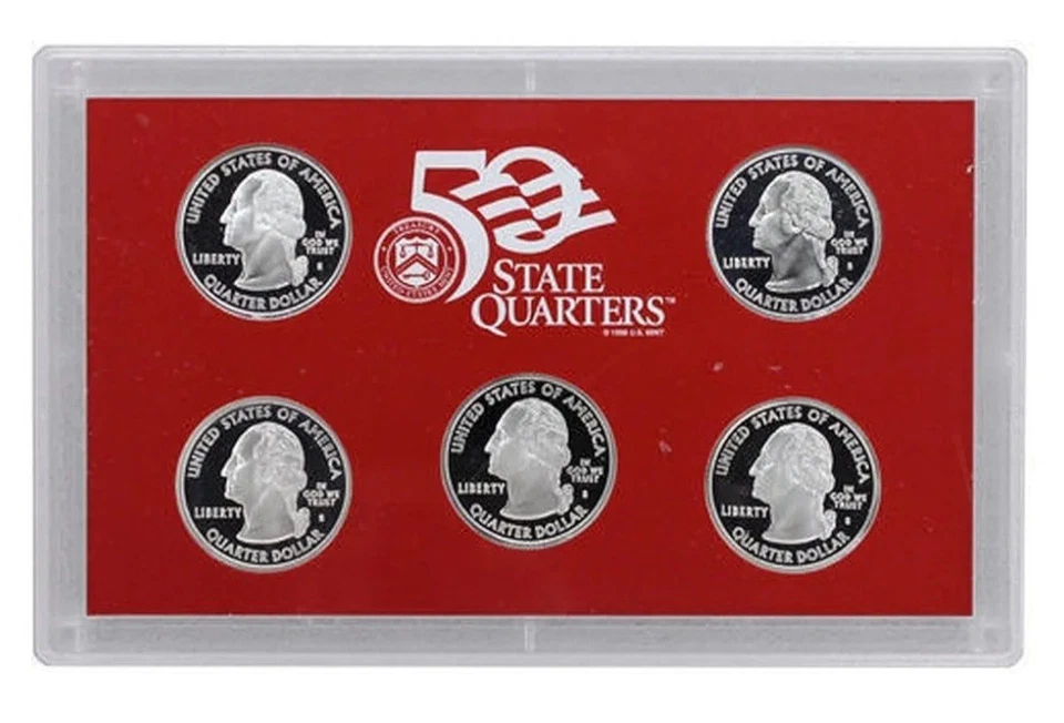 2002 Silver Proof State Quarter Set - 5 Coins - 90% Silver-NO BOX/COA - Image 2 of 2