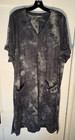 Alembika Tie Dye Midi Dress Blue Gray Lagenlook Boho Casual Vacation Resort XL