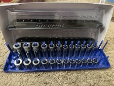 Snap On 12 Pc 38 Drive 6-point Metric Deep And Shallow Socket Set 8-19 Mm