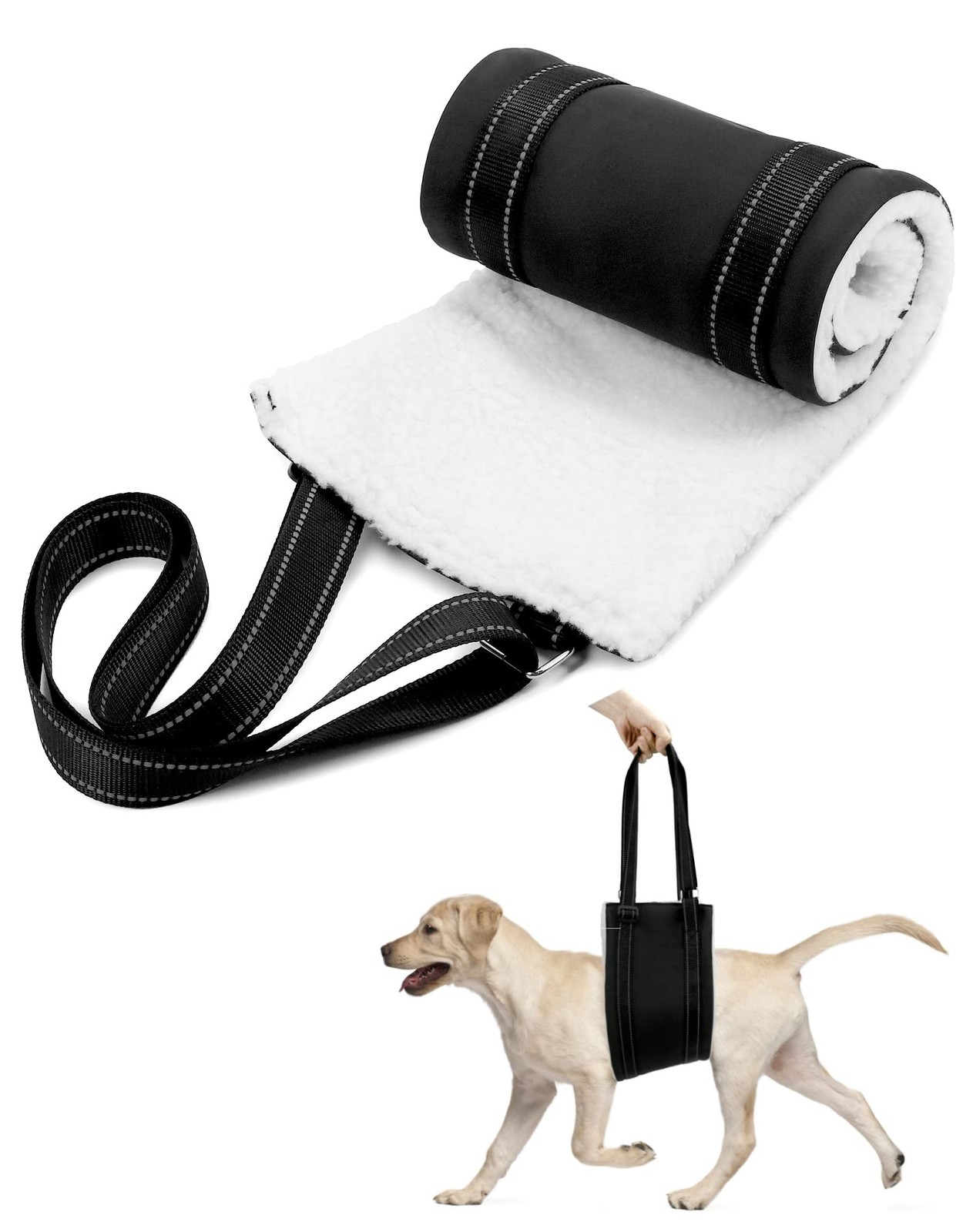 QWORK Imbracatura Zampe Posteriori Cane L - Supporto Mobilità Cani Anziani