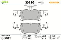 Bremsbelagsatz Scheibenbremse Essential Valeo 302161 FüR SW CitroËN 308 C4 1 2