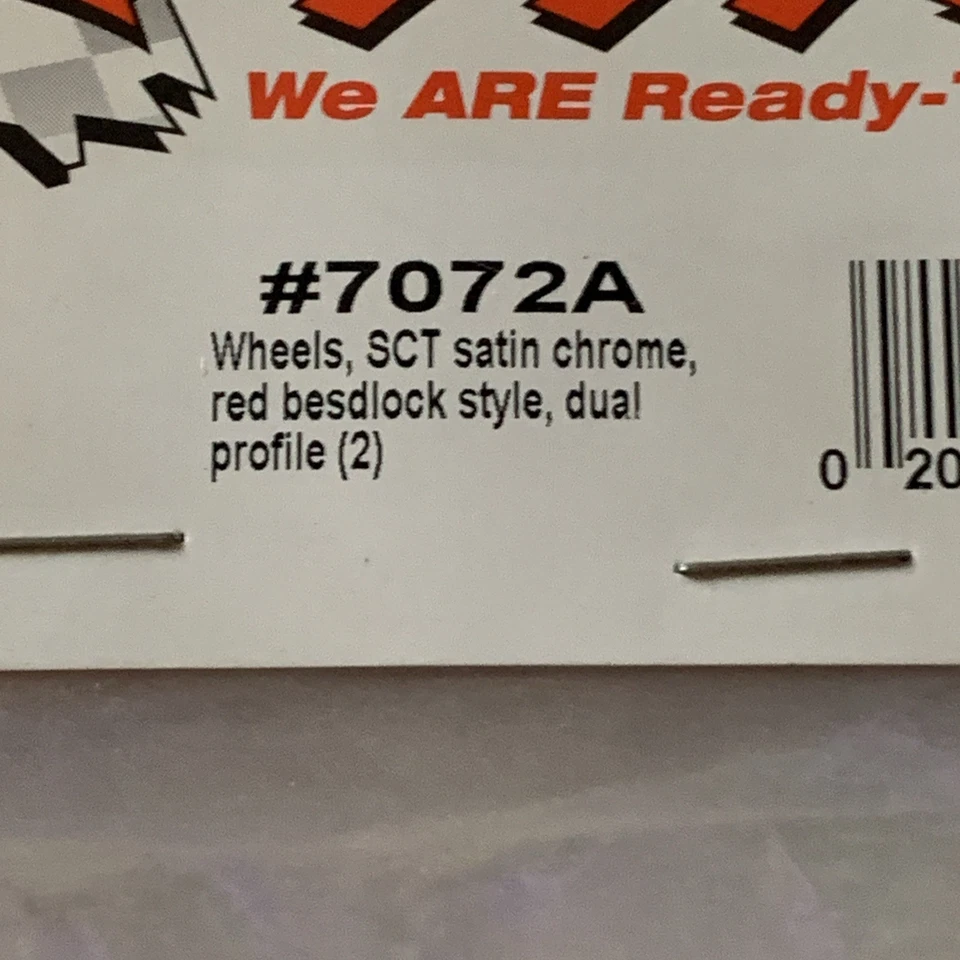 Traxxas SCT Satin Chrome Red Dual Profile Wheel 7072A NEW - Image 2 of 3