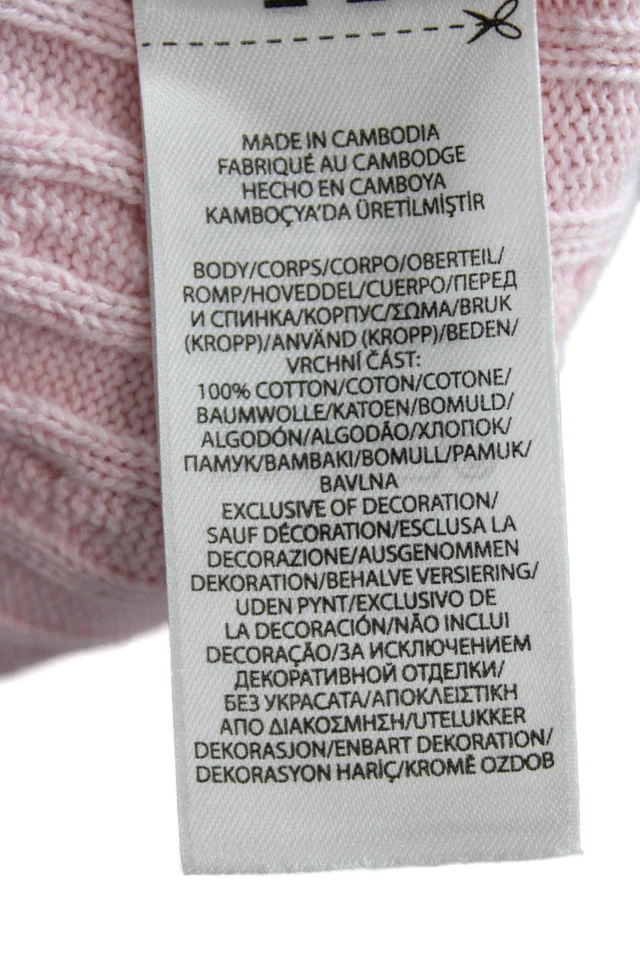 Cárdigan Polo Ralph Lauren Etiqueta Azul Niñas Tejido con Botones Rosa Talla 5 Foto 3 de 4