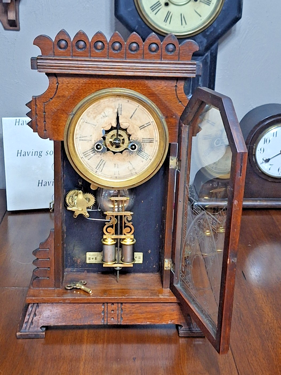 ANSONIA 30 HOUR ANTIQUE KITCHEN CLOCK WORKING WITH TIMER | eBay