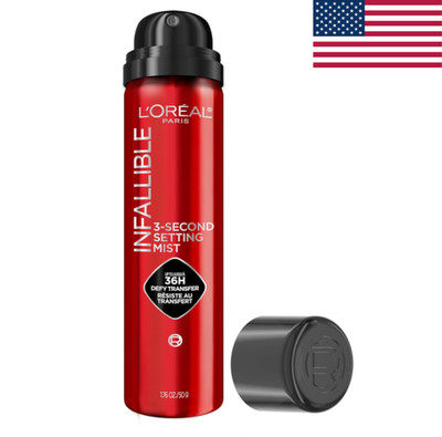 L'Oreal Paris Infallible Setting Spray Mist Clear 1.76oz 36HR Makeup Hold