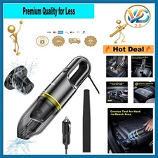 Wet Dry Car Vacuum Cleaner Handheld Corded Light Weight HEPA Filter