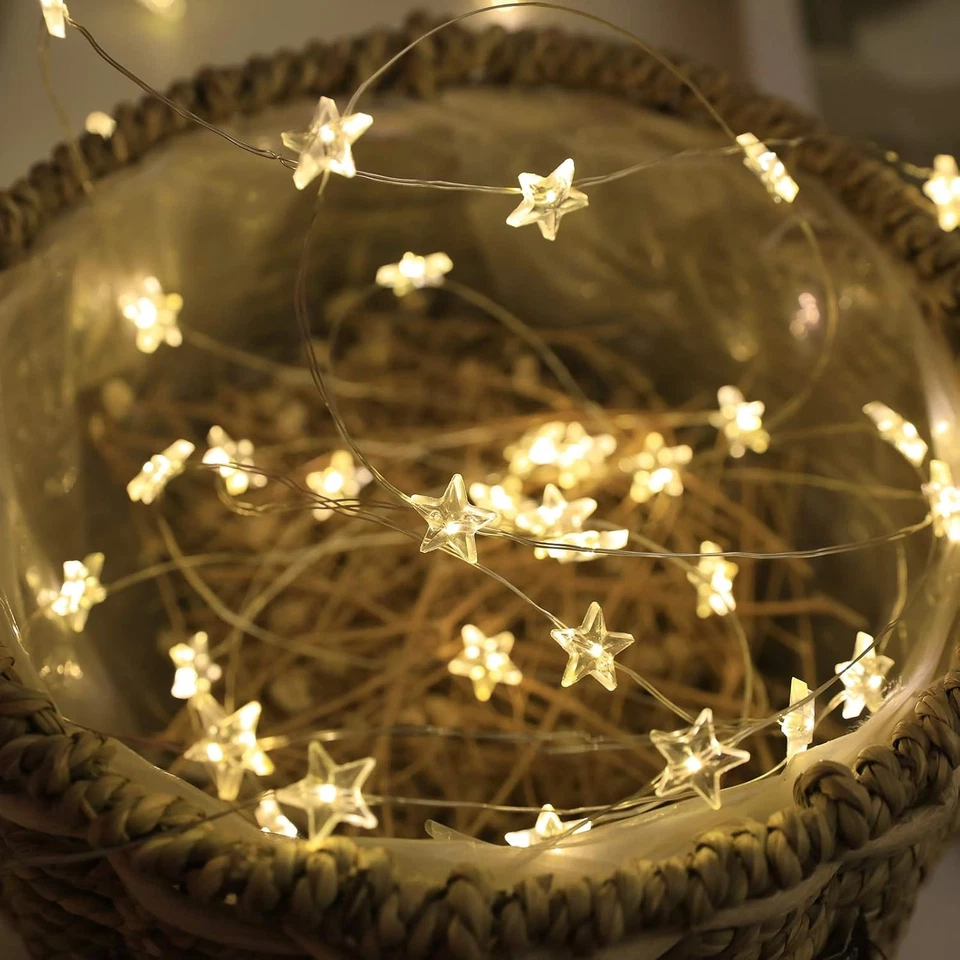 Twinkle Star String Lights 40 LED Spring Garden Decorative Indoor Outdoor - Image 4 of 4