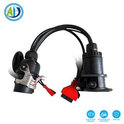 OBD2 Adaptor ISO7638 7Pin EBS/ABS Diagnostic Cable for Trailer Truck Heavy duty
