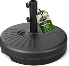 GARDEN PARASOL BASE OUTDOOR MARKET UMBRELLA STAND 22L WATER/22KG SAND FILLED