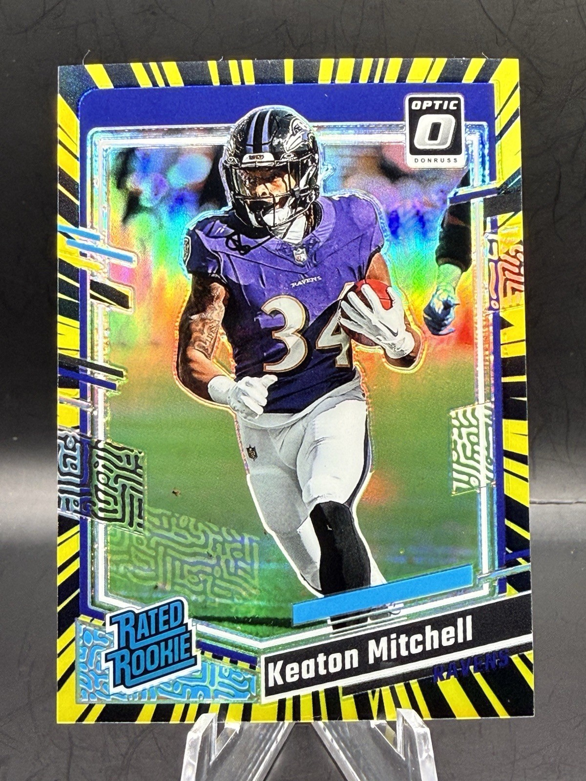 2023 Donruss Optic Electricity #207 Keaton Mitchell RR /69