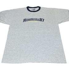 Vintage 90s Aeropostale 87 Athletic Performance Ringer T-Shirt Mens XL USA Made