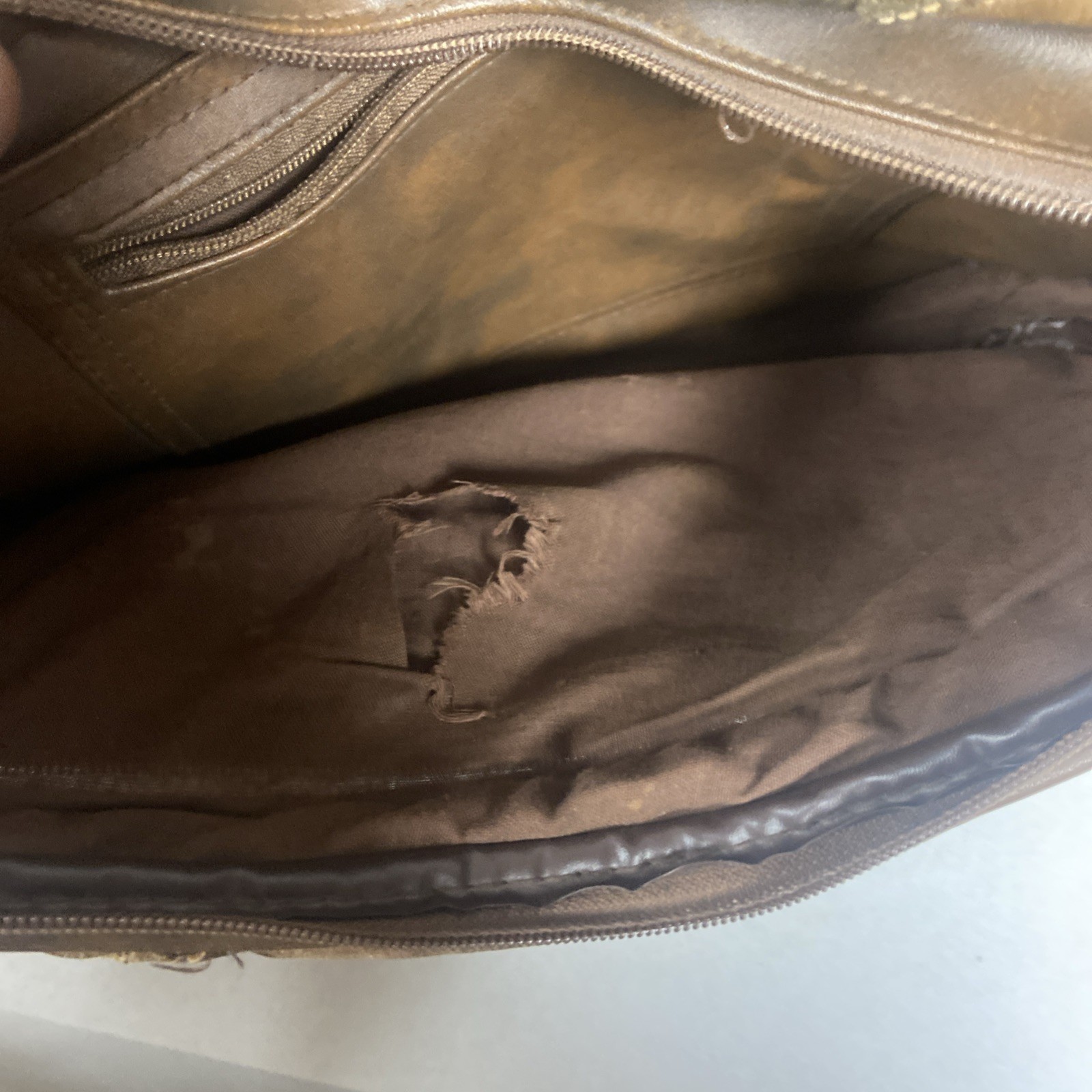 vintage leather patchwork womens backpack/bag - image 4