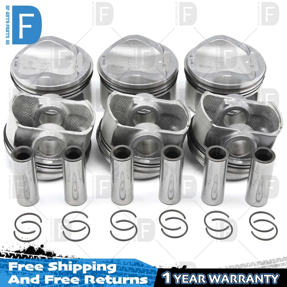6x Pistons & Rings Set MAHLE Φ84.76mm +0.25 For AUDI A6 A7 A8 S4 S5 Q7 3.0 TFSI - Image 3 of 4