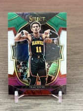2022-23 Panini Select - Concourse Trae Young #66 Tri-Color Prizm