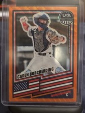 2026 Panini Stars & Stripes Prizm Orange Wave #64 Caden Borcherding #5/75