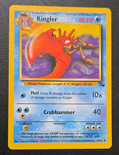 Pokemon TCG Fossil Kingler 38/62 Uncommon Regular English 1999 60HP Stage 1