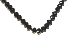 20349 - Sparkly Black Bead 19" Necklace-[Clear-134]