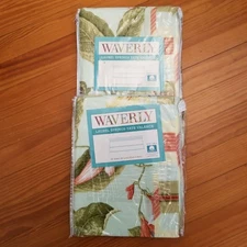 Waverly Laurel Springs Tate Valance Floral 52x16 in Set of 2 NEW Tropical Summer