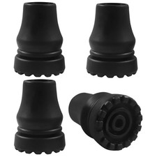 4 Pack Walking Cane Tips 7/8 Inch Crutch Tips Heavy Duty Rubber Cane Tips