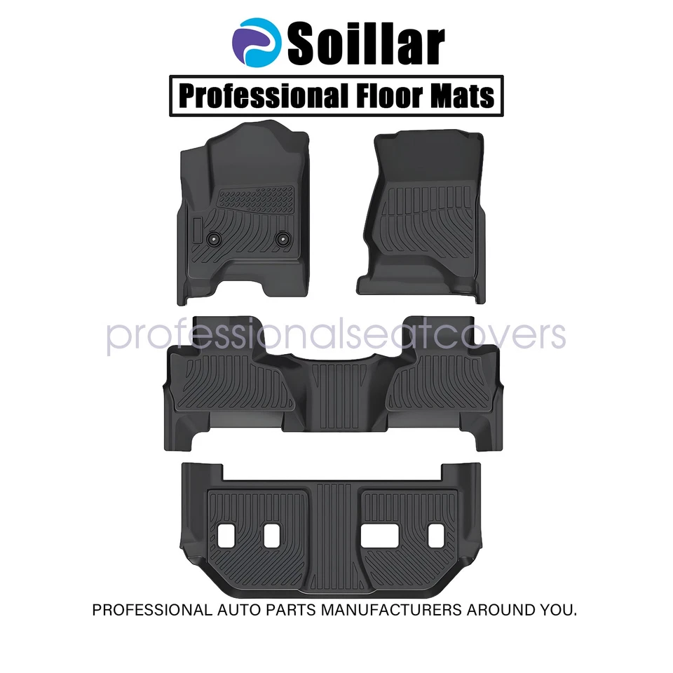 For 2015-2020 Chevy Suburban GMC Yukon XL TPE Front & 2nd & 3rd Floor Mats Liner - Image 2 of 4
