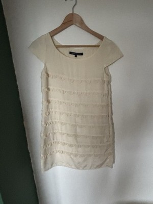 French connection size 8 cream short sleeve dress brand new with tags