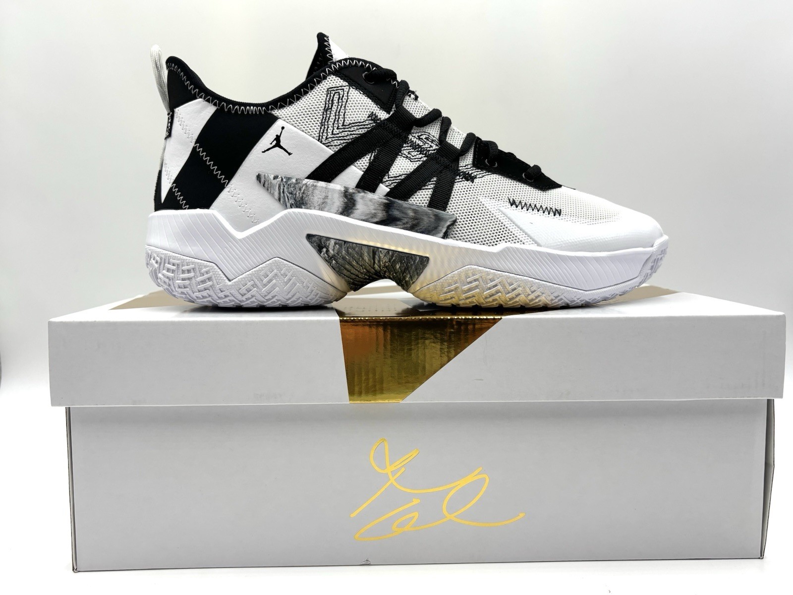 Nike Air Jordan One Take 2 Basketball Sneakers White Black Cw2457-100 Men’s 10.5