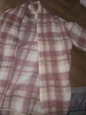 Wilfred Free Plaid Wool Blend Coat Pink/Ivory...