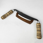 Small Draw Knife – Hand-Forged 52100 Steel, Ash Wood Handles, Woodworking Tool