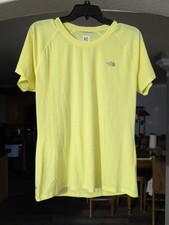 The North Face Vapor Wick Tee Womens XL Neon Yellow Running Construction Wear