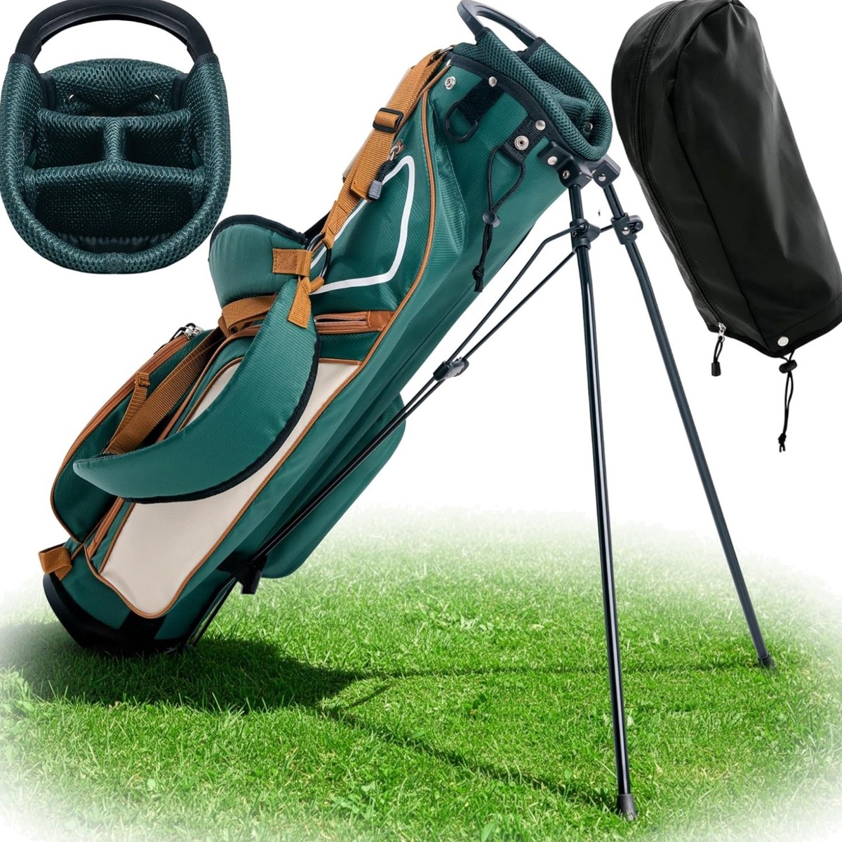 Ultra-Lite Golf Stand Bag - 3 Lbs, 4 Way Divider Portable Golf