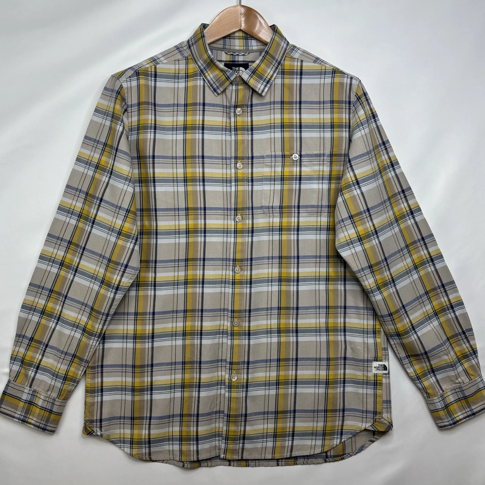 The North Face Mens L Long Sleeve Shirt Exploration Plaid Hike Outdoor Climb
