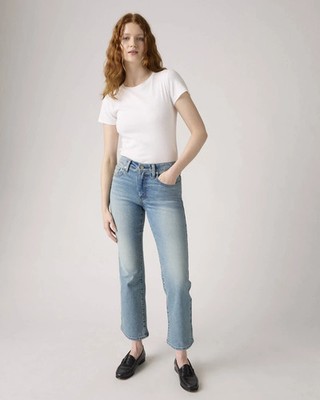 Levi's 725 Kick Jeans Womens 27X27 Blue Denim High Rise Bootcut Zip Fly DDR2544