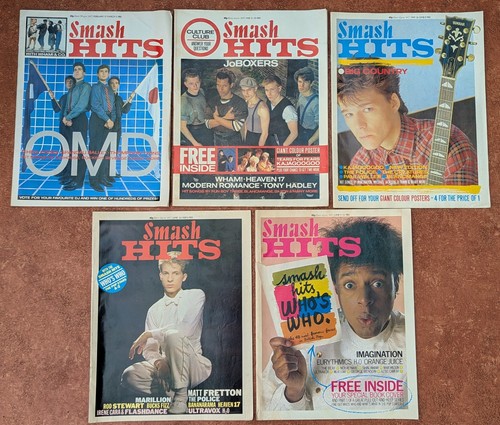 SMASH HITS 1983 Job Lot 5 issues *OMD*David Sylvian*Ultravox*Big Country