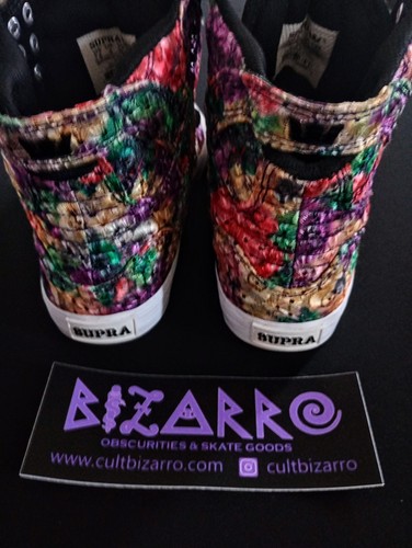 🔥Rare SUPRA Skytop Womens Shoes Rainbow Floral Fantasy Prismatic CLEAN! sz 7.5 - Picture 5 of 11