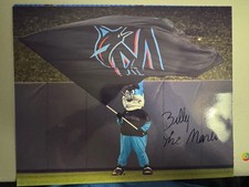 Billy The Marlin  Signed 8x10 Photo Miami Marlins  Mascot Autographed