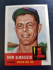 Dom Dimaggio Boston Red Sox 1991 Topps Archives 1953 T Reprint BLANK BACK