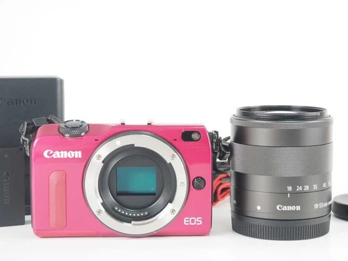 Canon EOS M2 18.0MP Mirrorless Digital Camera Red 18-55mm Lens [Exc+++] #Z5481A