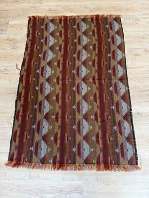 Southwestern Woven Table Throw Wall Hanging Aztec Geometric Textile Fringe