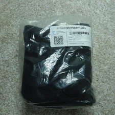 Amazon Essentials Socks Boys Large Fits Shoe Size 3-10 Black Crew 10 Pairs