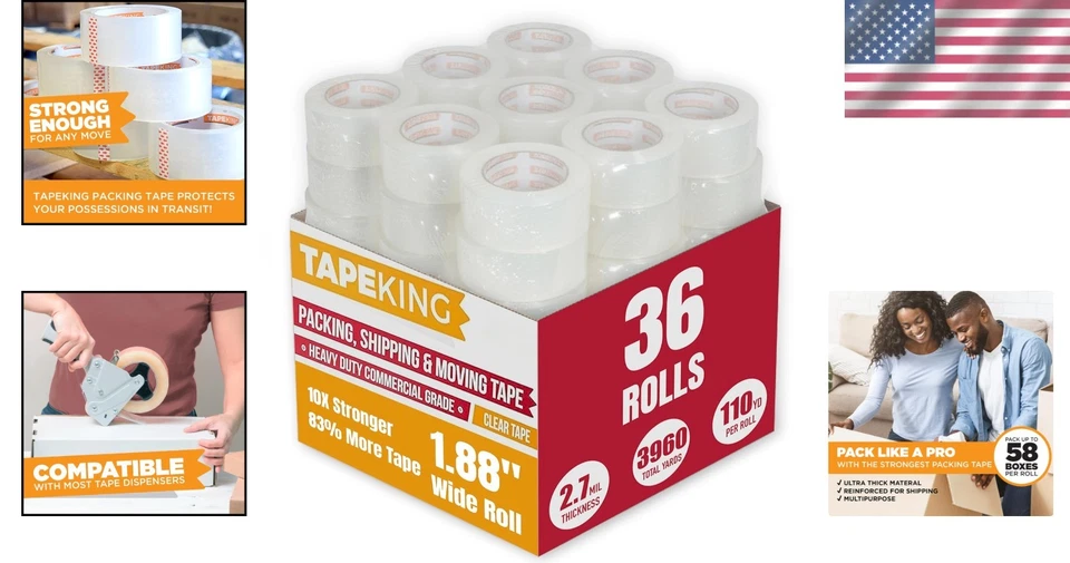 Strong Adhesive Clear Tape - 2.7mil Thickness - Image 2 of 4