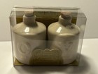 Pier 1 Imports Off White Oil & Vinegar Ceramic Bottle Set 2.5 Oz Stoneware BN!!
