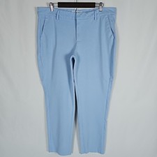 Liverpool Los Angeles Women's Blue Tapered Flat Front Pants Stretch, Size: 18W