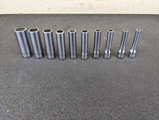#bo391 Snap-on Tools 1/4" Drive SAE Deep 12 POINT Socket Set 110STMDY
