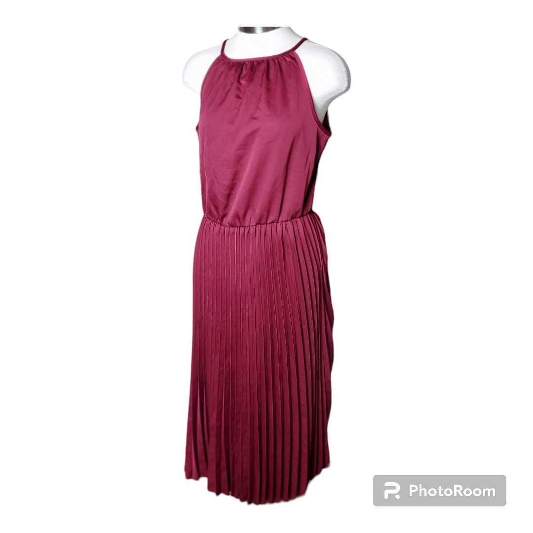 francescas burgundy dress Francesca's Mi Ami Burgundy Midi Dress Size S