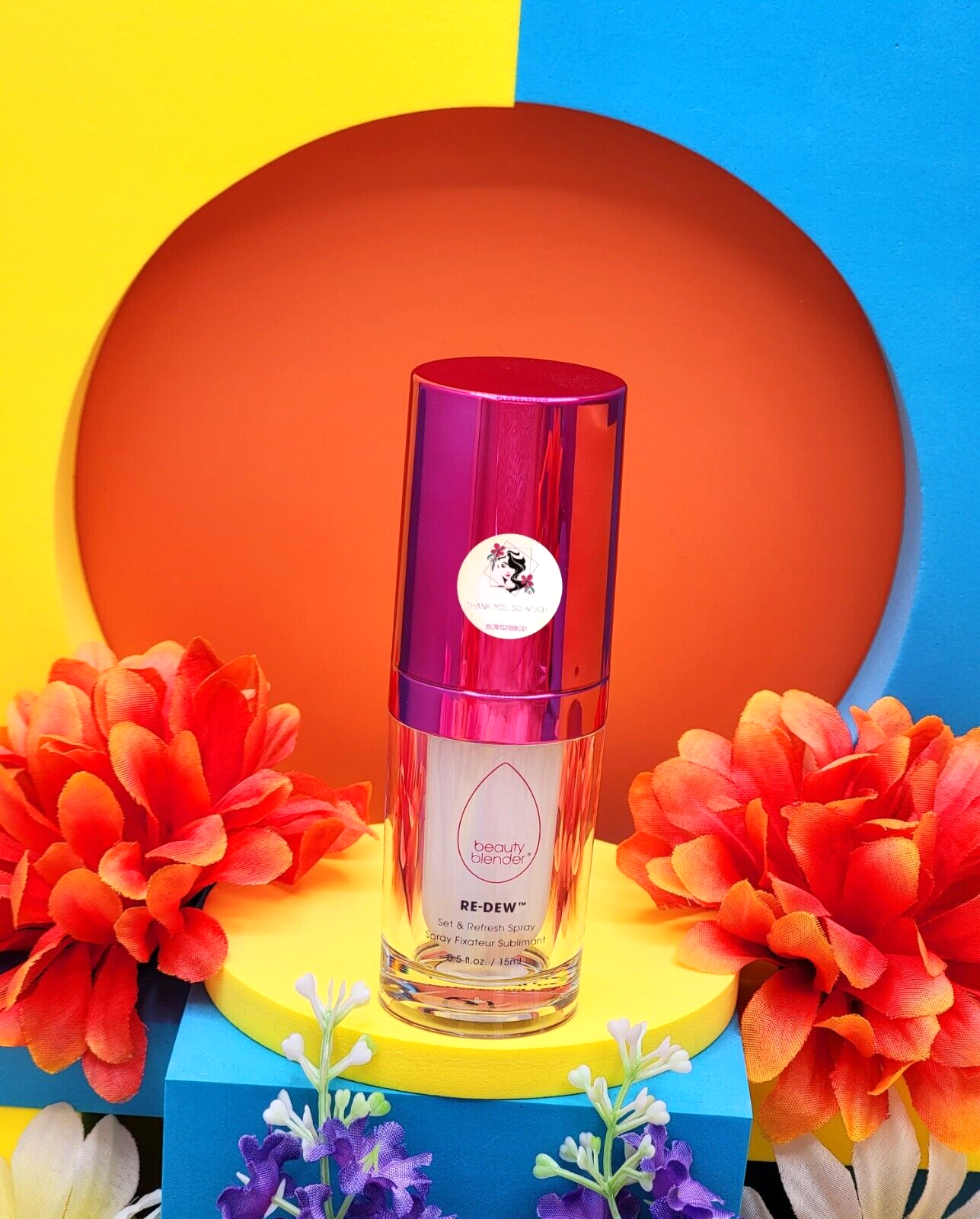 BEAUTY BLENDER Re-Dew Set & Refresh Setting Spray 0.5fl oz/15 ml Travel Size NEW