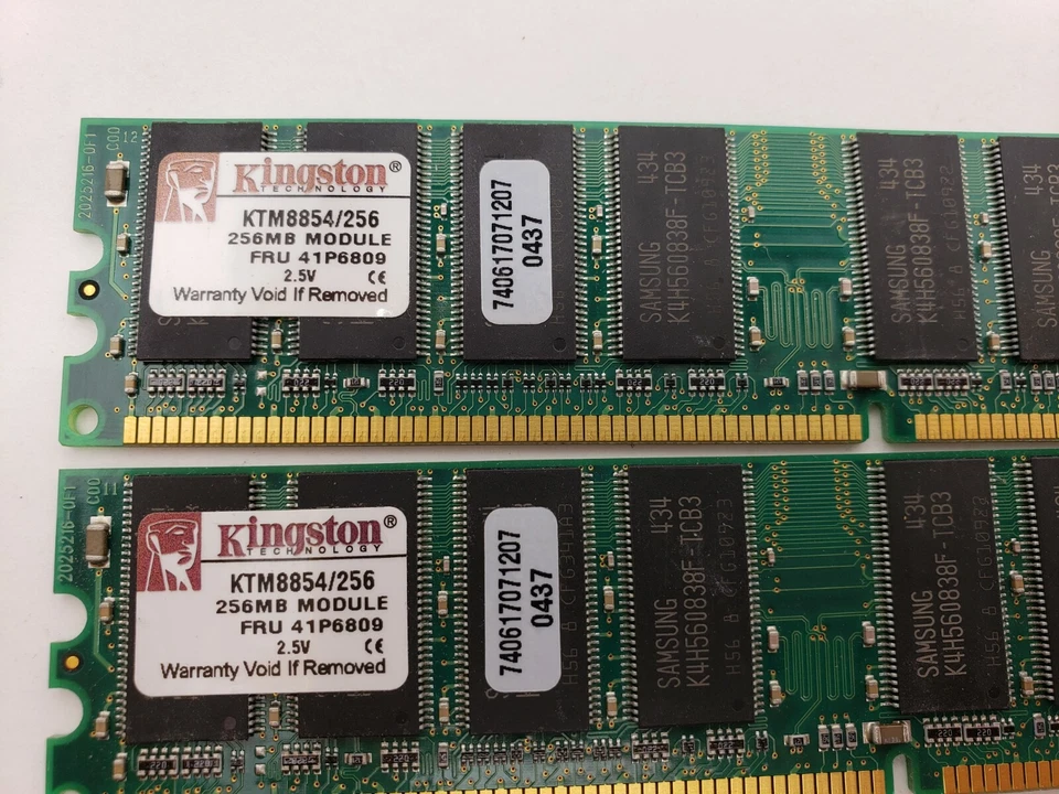 Kingston KTM8854256 256MB RAM Memory Module FRU 41P6809 2.5V - Image 2 of 4